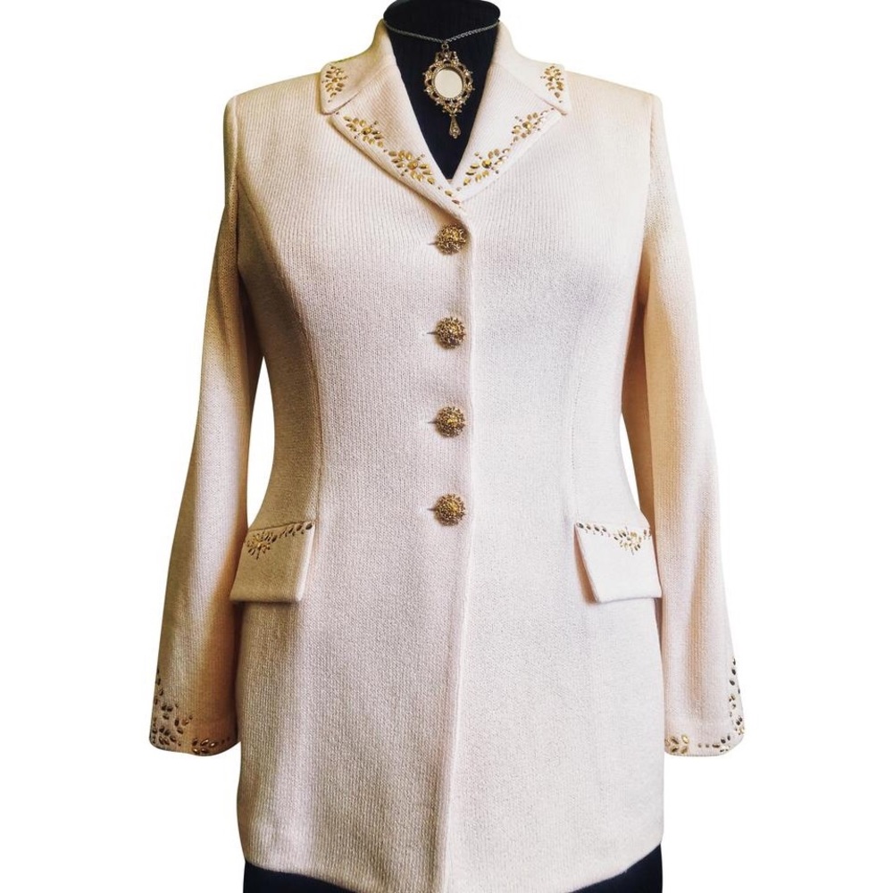 St. John Cream Knot Blazer